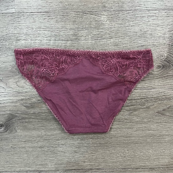 Victoria's Secret Stretch Cotton Lace-Trim Bikini Panty (Romance Pink) - Picture 3 of 6